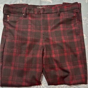 Liverpool Red and Black Plaid Pants